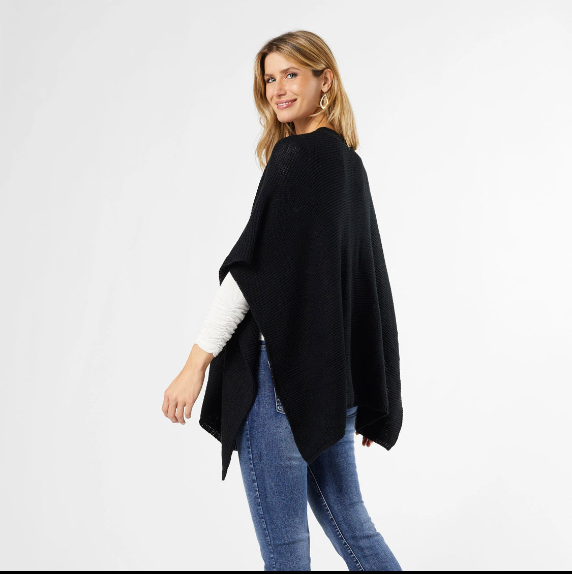 Lydia Pull Through Cardi Wrap - Black