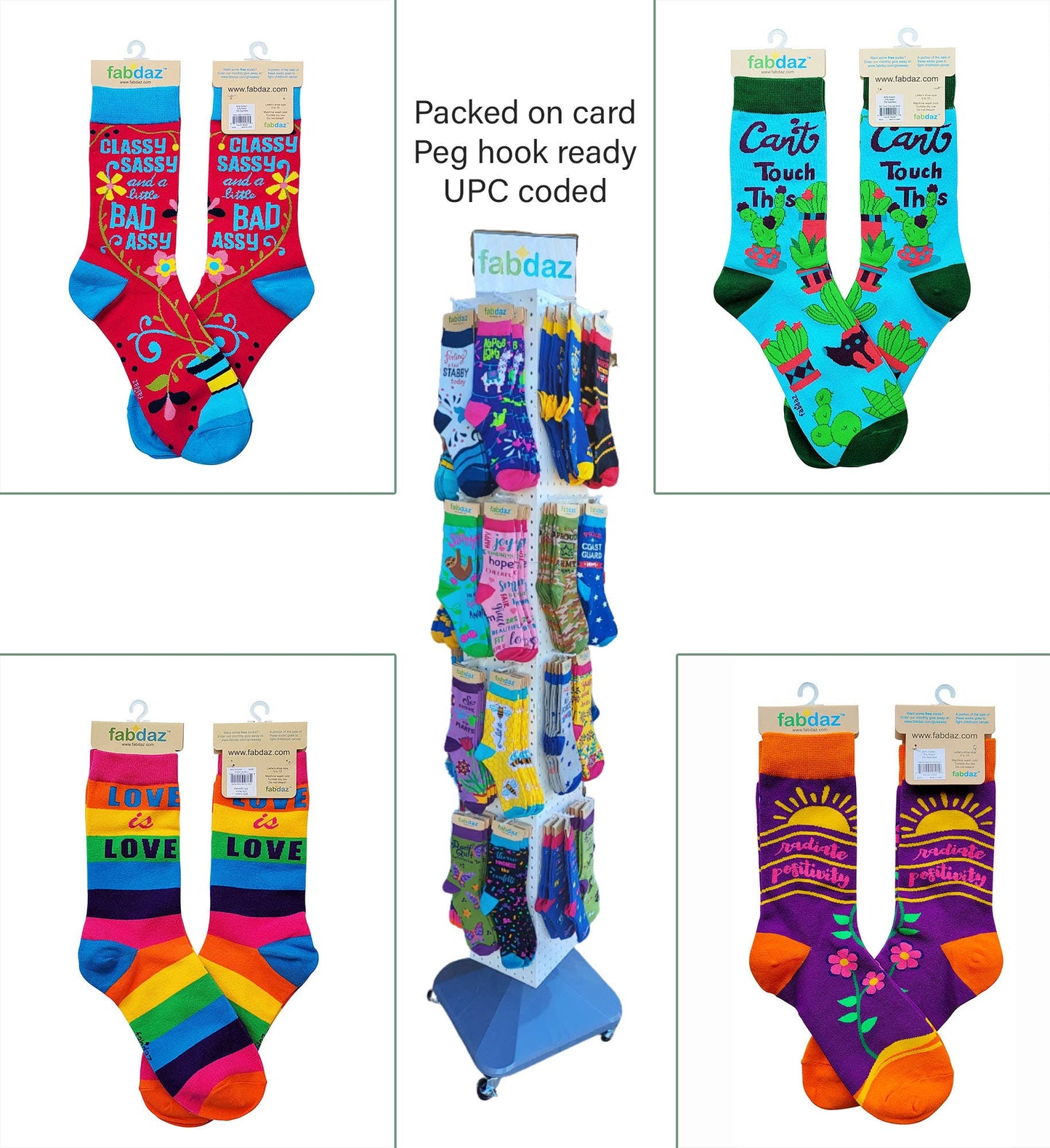 Stress Blows Ladies' Novelty Crew Socks Featuring a Cute Fis