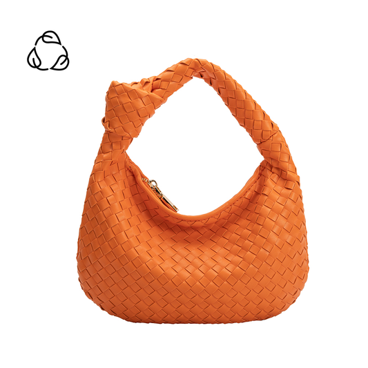 Drew Small Orange Recycled Vegan Top Handle Bag