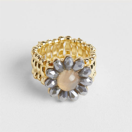 Cocktail Stretch Ring - Mother's Day: Stretch / Gold / Grey