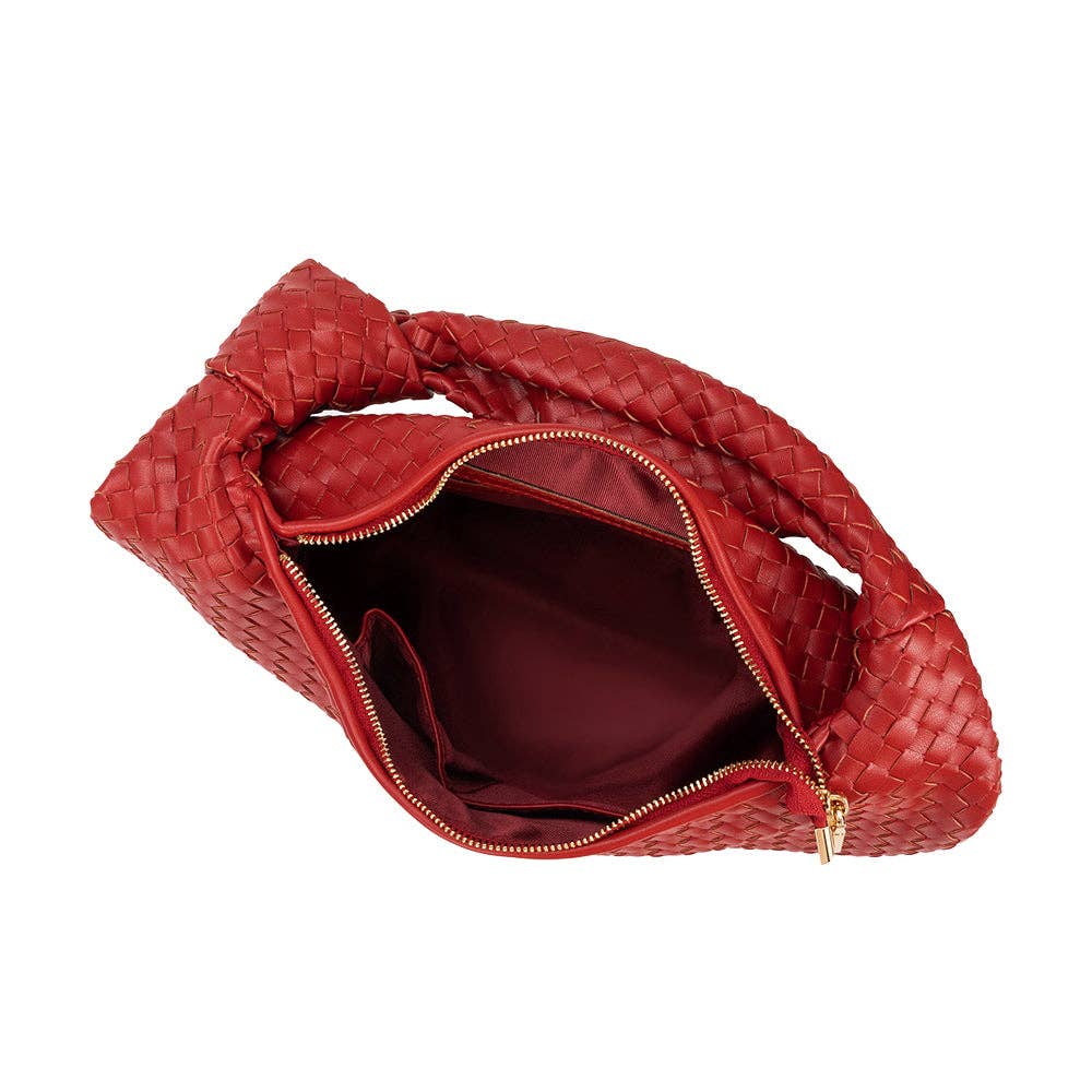 Brigitte Large Red Recycled Vegan Shoulder Bag