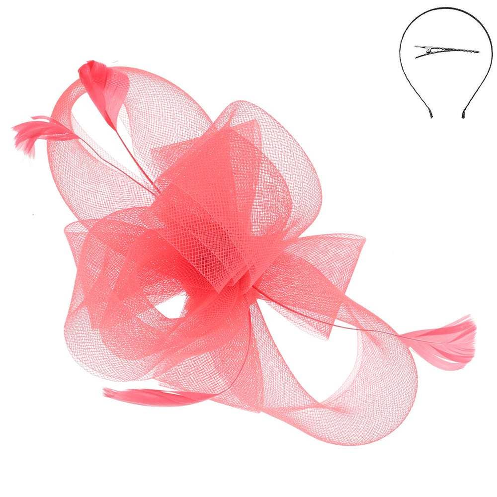 Kentucky Derby Southern  Veiled Fascinator e 3-piec 6: Fuschia