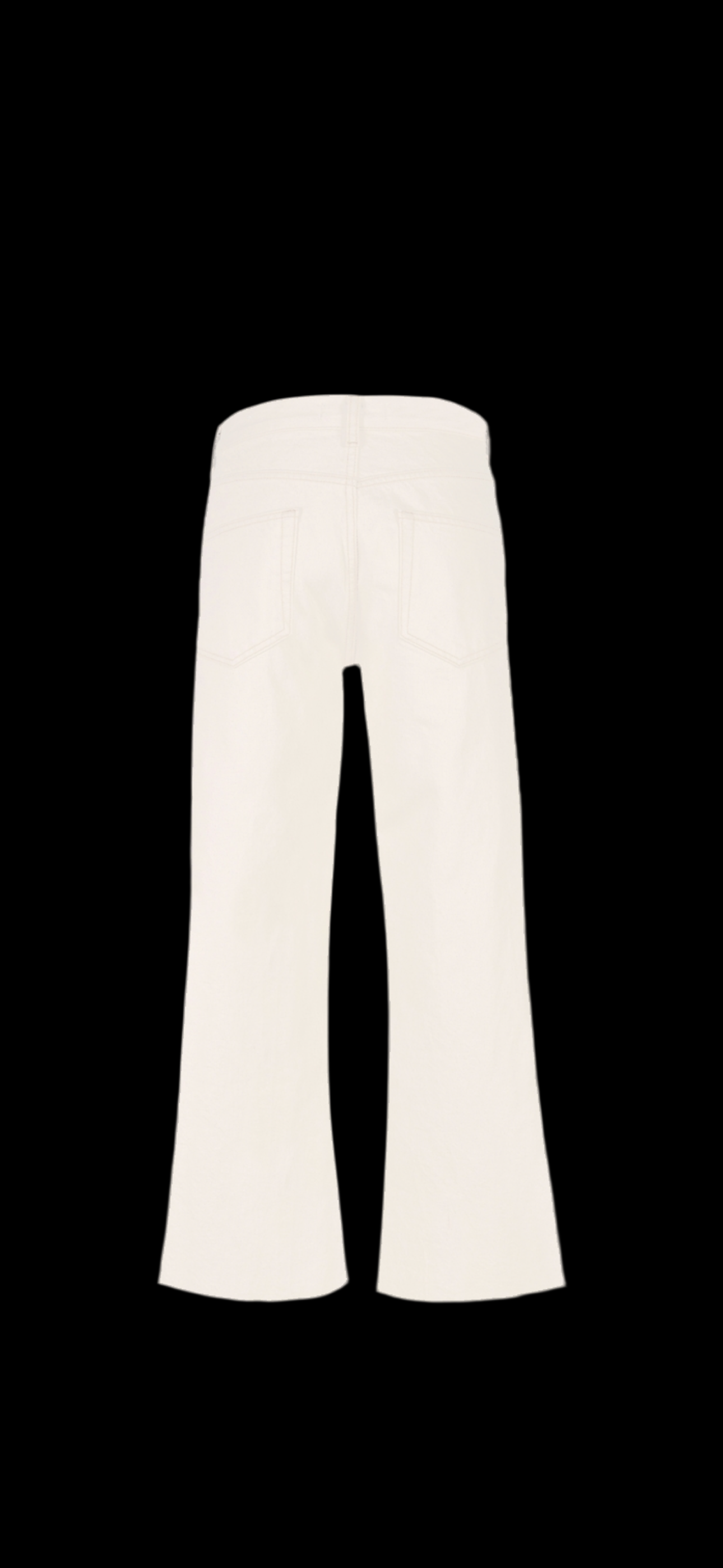 Cream High rise Ankle Flare Rough Cut Jeans