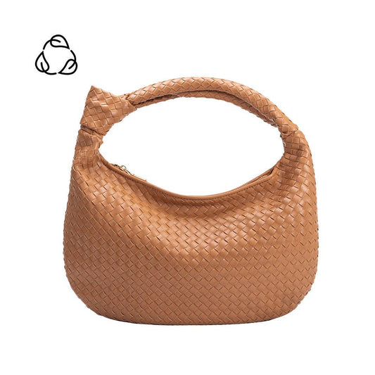 Brigitte Large Caramel Recycled Vegan Shoulder Bag