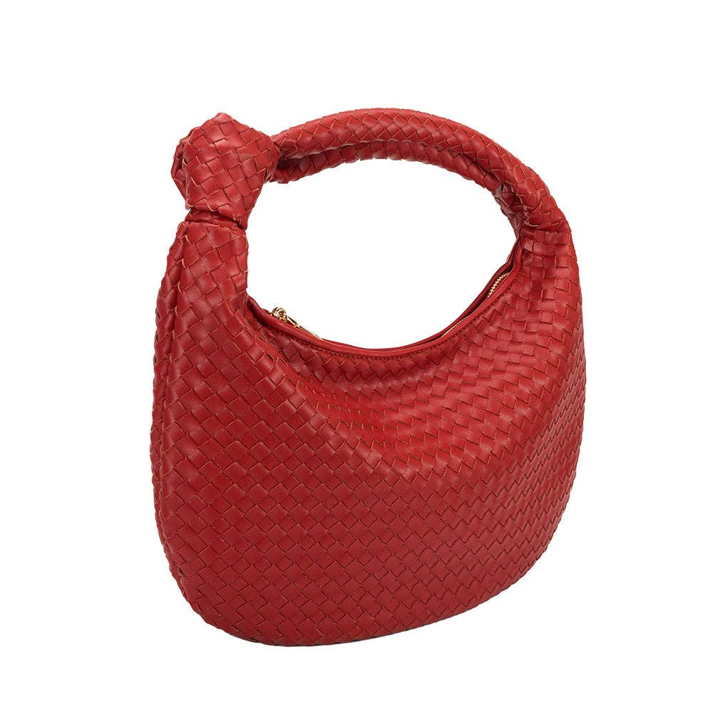 Brigitte Large Red Recycled Vegan Shoulder Bag