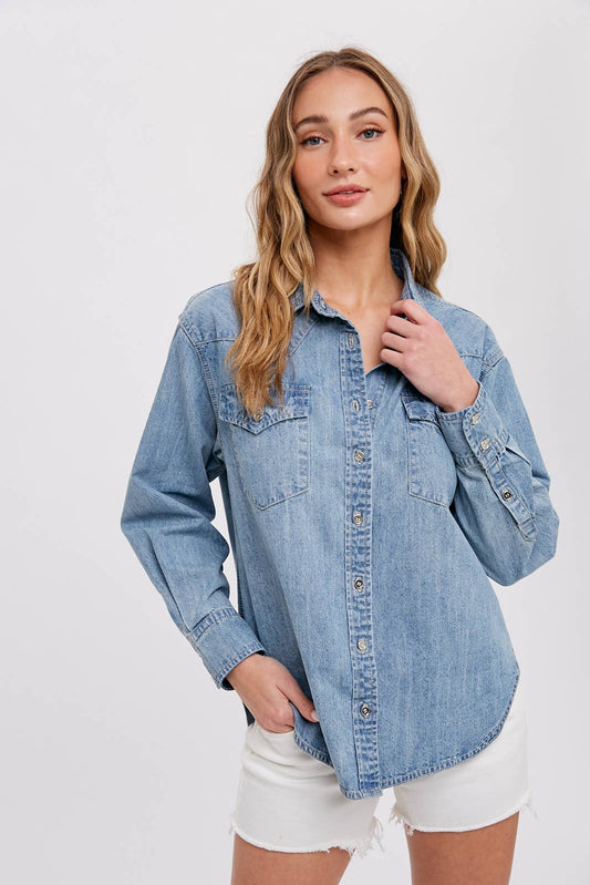 WESTERN DENIM SHIRT top