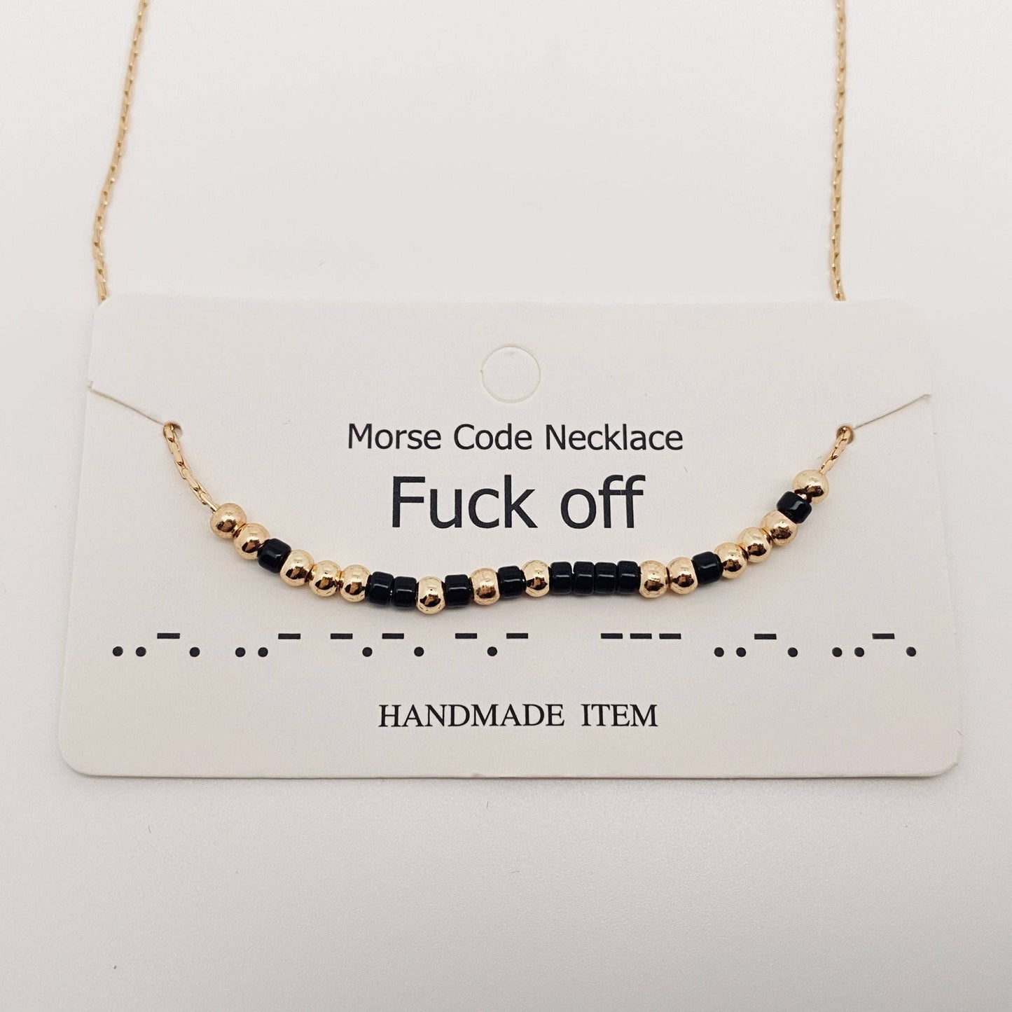 Handmade “Fuck off” Morse Code Necklace  jewelry