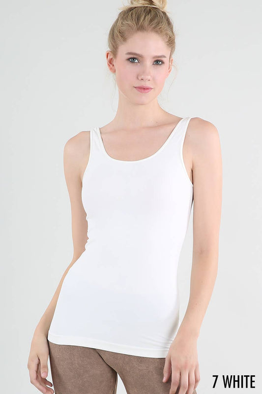 NikiBiki Plain Jersey Tank Top White