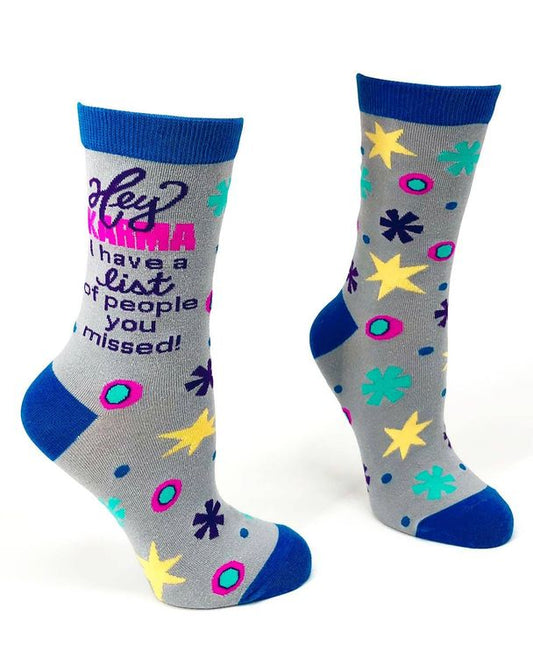 Hey karma I have a list of people you missed! Women's Crew Socks