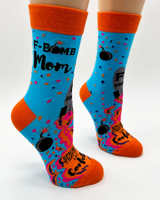 F-Bomb Mom, Sprinkle That Shit Like Confetti Ladies' Crew Socks